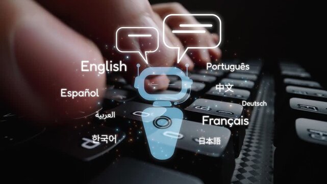 Global communication with multiple languages, digital translation tools, multilingual technology, cross-cultural communication, and virtual language learning environments. Muxer
