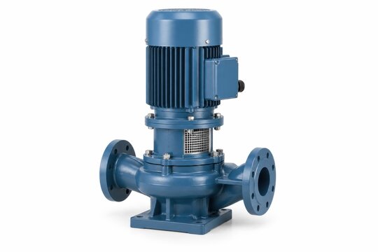 Vertical Industrial Centrifugal Pump on White