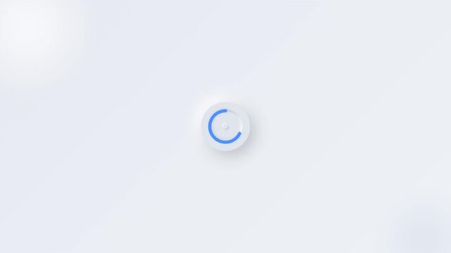 Clean blue circular progress indicator on white background loop animation