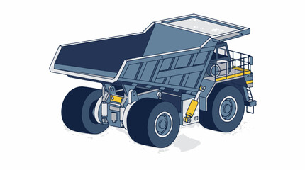 Heavy Duty Mining Dump Truck Illustration. © king