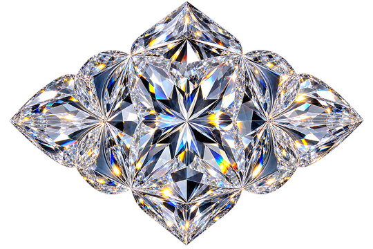 Sparkling Brilliant Cut Diamond Gemstones Group