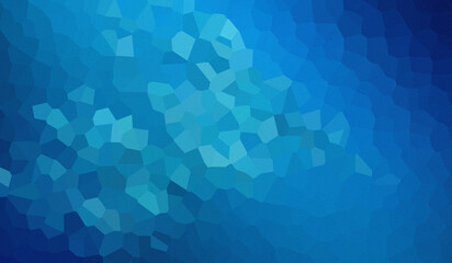Fototapeta premium Abstract blue geometric mosaic background with crystal polygon pattern and textured surface