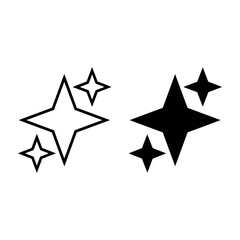 Obraz premium Black and white star shapes on clean background