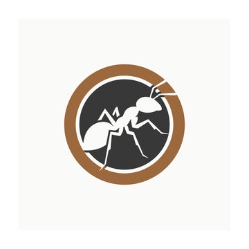 Ant Icon Logo Design Template For Branding