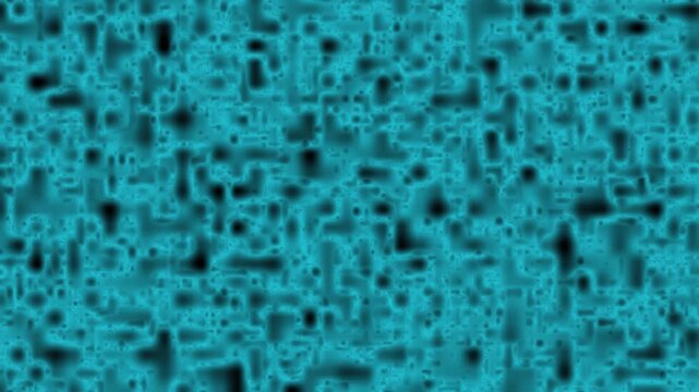 Dark Teal Blue Abstract Cellular Texture Background Loop Organic Network Pattern Animation