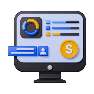 Accounting App Dashboard 3D Icon