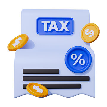 Bill Tax Payment 3D Icon