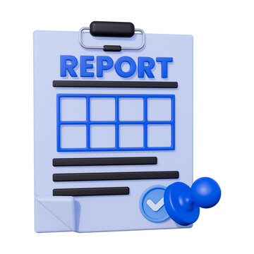 Business Report 3D Icon