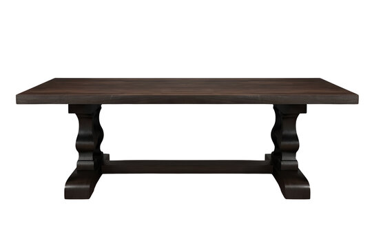 Traditional Dark Wood Trestle Table