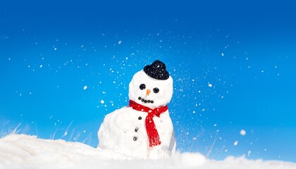 Fototapeta premium Snowman border background, Christmas image