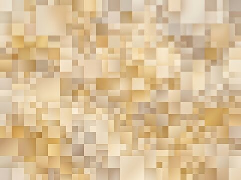 An abstract mosaic background displays a comforting warm palette of beige cream and light golden brown in square and rectangular shapes