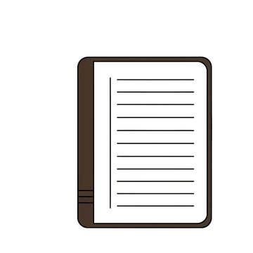 Notebook with lined pages