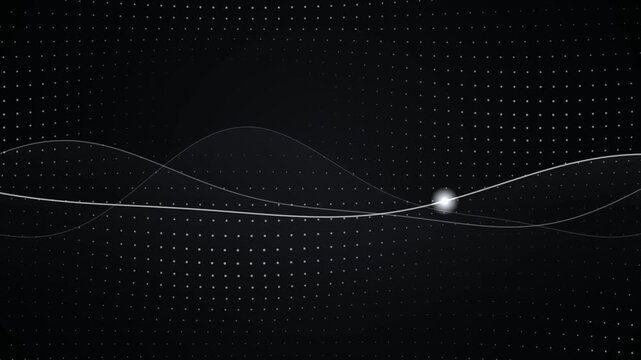 Abstract dark background with smooth glowing lines and dotted pattern for modern digital technology presentation or business website design template 4k Motion Video