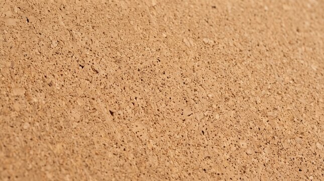 Natural cork board texture background, detailed close up of porous organic surface, warm brown tones, perfect for eco friendly design projects, abstract material pattern