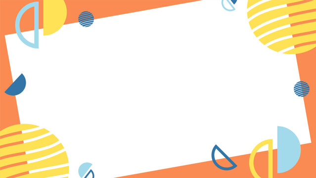Geometric frame background with white space for copy text vector design for school, notebook, business, slideshows. backdrop