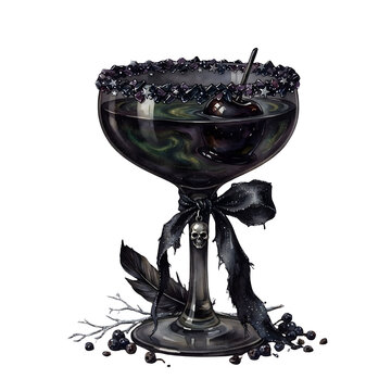 red spooky cocktail, Halloween cocktail, Halloween cocktail watercolor set with spooky drinks and decorations, party beverage collection for autumn and holiday design, spooky drinks
