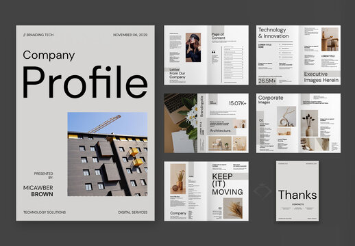 Company Profile Brochure Template Layout