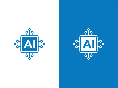 Ai generated logo symbol. Artificial intelligence generated vector template