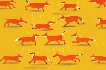 Fototapeta premium Fox pattern backgrounds mammal animal.
