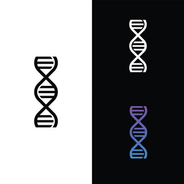 dna helix logo icon vector illustration