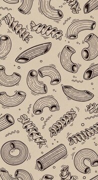 Carbohydrate Cascade: An Ode to Pasta's Swirls and Tubes