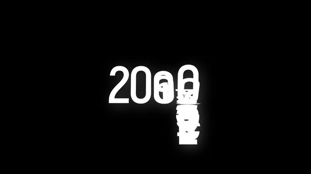 simple countdown year or years 1950 to 2013 number animation template. dynamic scrolling timeline 1950 to 2013 new year timer video black green white screen background 4k video