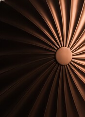 Obraz premium Bronze metallic turbine with radial pattern design