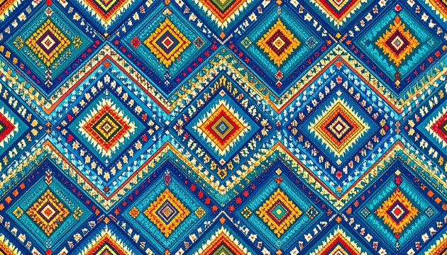 Indigenous Latin American Tribal Textile Seamless Vector Pattern Collection.