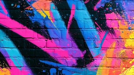 Colorful graffiti wall street art vibrant background © Khadiza F