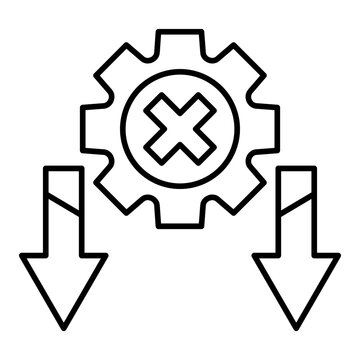 Down Arrow Line Icon