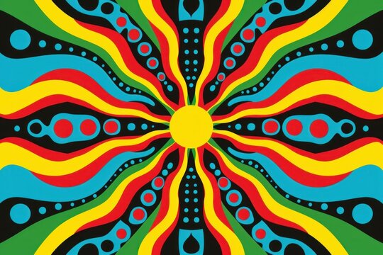 Sun art abstract graphics.
