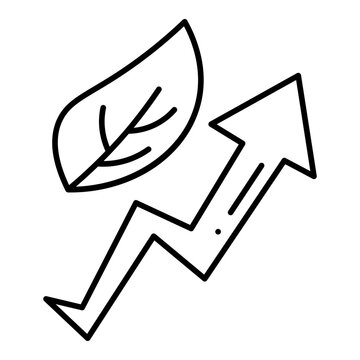 Green Trend Line Icon