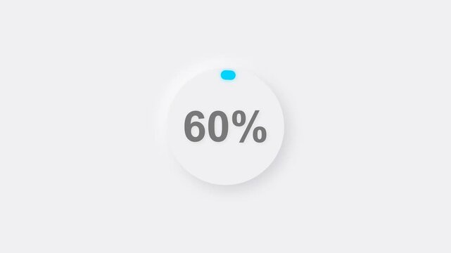Loading Progress Bar Animation from 0 to 100 Percent