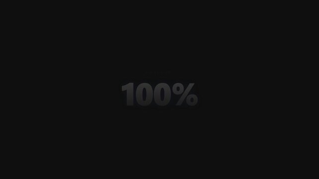 Loading Bar Reaching 100 Percent Motion Graphic