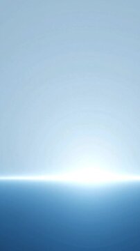 Radiant blue abstract horizon line glow with soft light flare creating seamless motion video footage for modern digital background displays