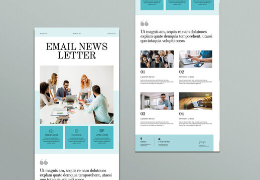 Clean Email Newsletter Design Template