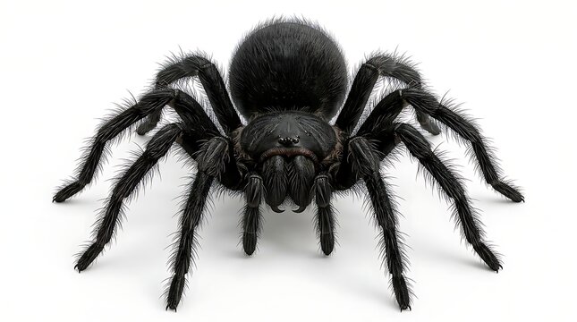 Black tarantula spider close-up