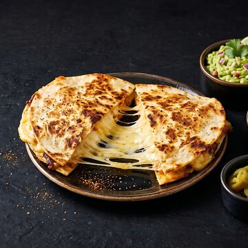 gorditas, traditional mexican snacks  stuffed with chicharron or cheese on black background.	
 