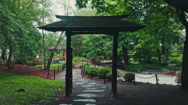 The Japanese Garden and entrance in Duluth, MN