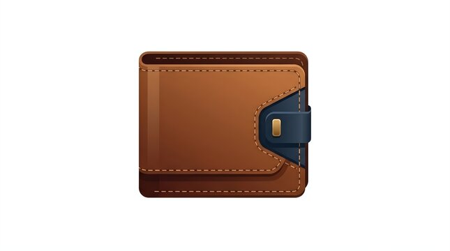 leather wallet isolated on white background