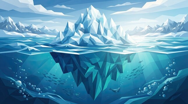 iceberg in the ocean