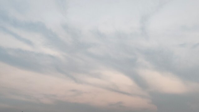 Autumn blue sky with clouds