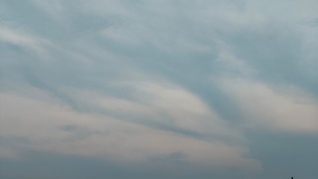 Autumn blue sky with clouds