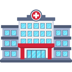 Obraz premium Hospital Building Illustration
