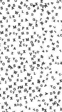 Black alphabet letters pattern png, typography background overlay, scattered serif fonts typography pattern, educational language graphic vector isolated on transparent background