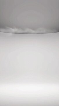 Soft white studio background motion with swirling vapor plumes captured in a smooth digital animation for modern product display footage