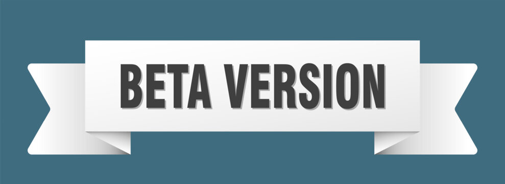 beta version ribbon isolated on transparent background. beta version ribbon