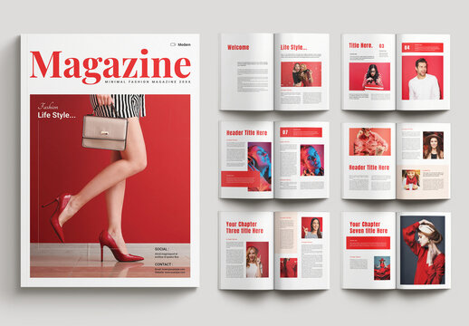 Fashion Magazine Editorial Layout Template