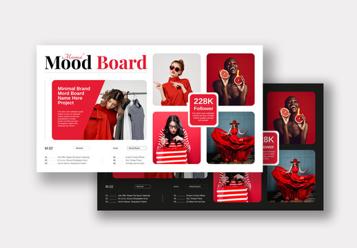 Minimal Mood Board Template Layout
