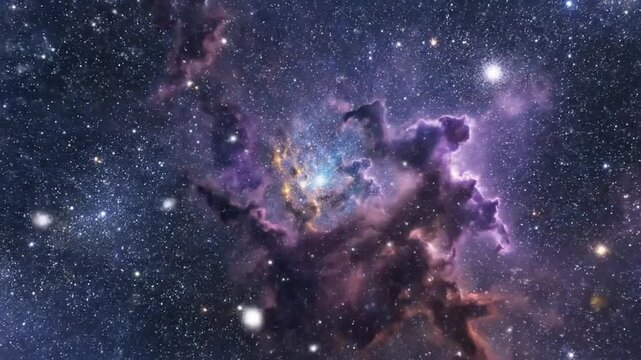 Cosmic Wonder: A breathtaking nebula unfurls across the cosmos, a vibrant tapestry of stardust and celestial gas, illuminated by distant stars.